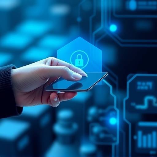 A graphic representing a secure digital payment transaction