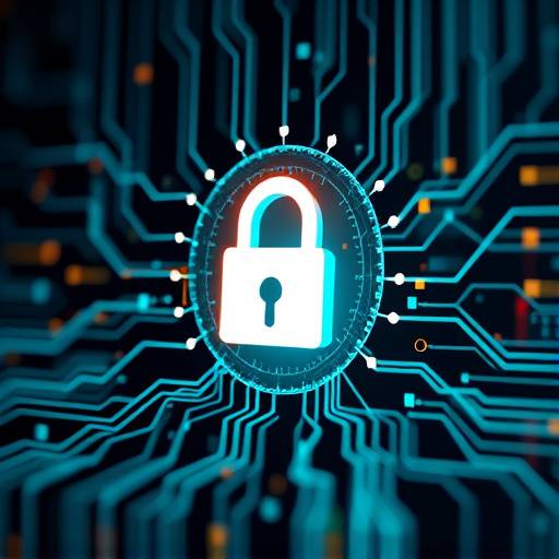 An abstract illustration of a secure digital lock overlaying financial data streams, symbolizing data protection and security.