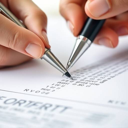 Close-up of a hand signing a contract with a pen